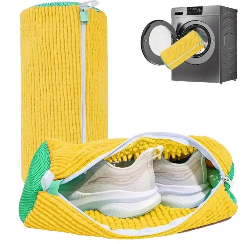Laundry Shoe Washing Bag for Washing Machine - Protect Your Footwear during the Wash Accessories shoe washing,Mesh Accessory mesh laundry Grey