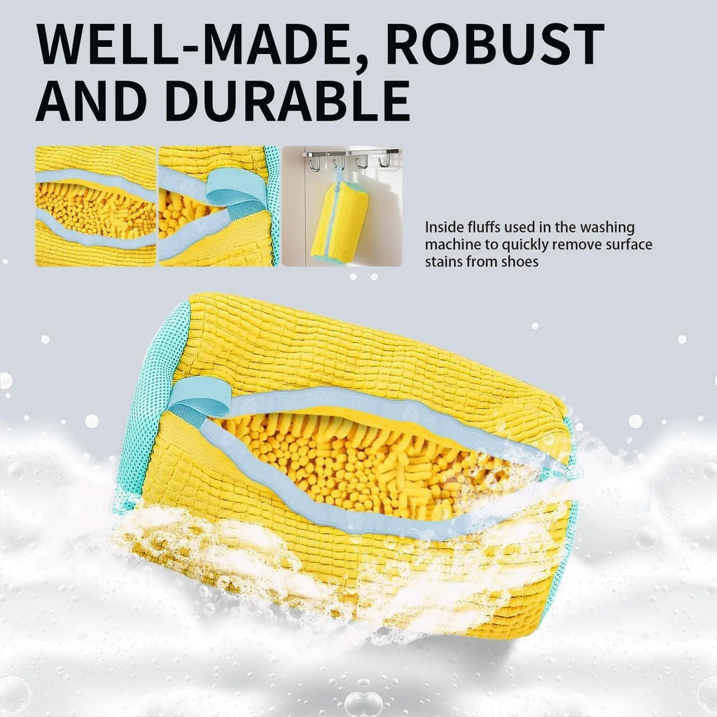 Laundry Shoe Washing Bag for Washing Machine - Protect Your Footwear during the Wash Accessories shoe washing,Mesh Accessory mesh laundry Grey