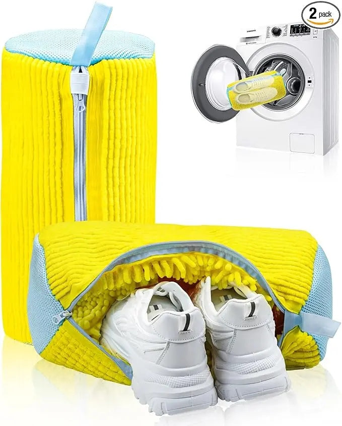 Laundry Shoe Washing Bag for Washing Machine - Protect Your Footwear during the Wash Accessories shoe washing,Mesh Accessory mesh laundry Grey