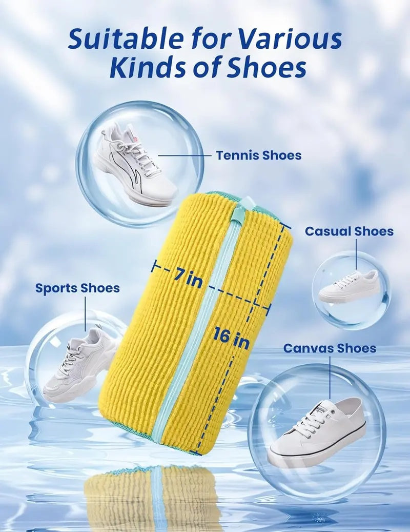 Laundry Shoe Washing Bag for Washing Machine - Protect Your Footwear during the Wash Accessories shoe washing,Mesh Accessory mesh laundry Grey